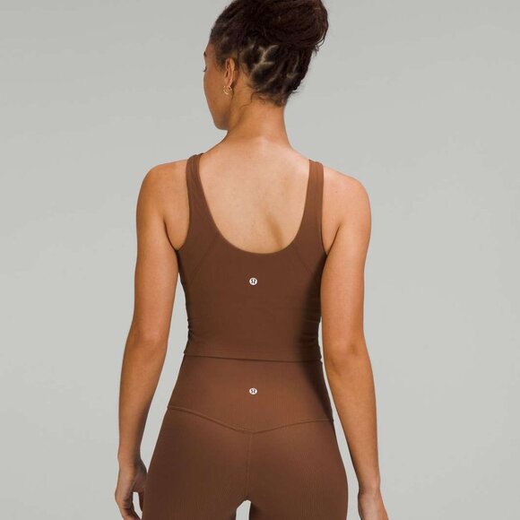Roasted Brown Lululemon Align Ribbed High-Neck Tank Top - Picture 2 of 6